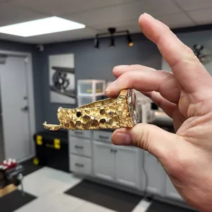 Gold jewelry piece 6 on display